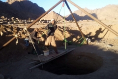 Digging wells at Saint Catherine (Sinai, Egypt)