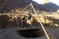 Digging wells at Saint Catherine (Sinai, Egypt)